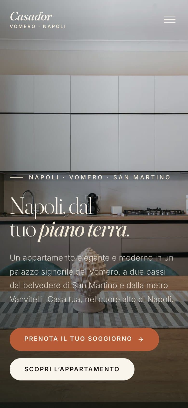 Il sito di Casador Vomero da telefono, schermata 1 di 3