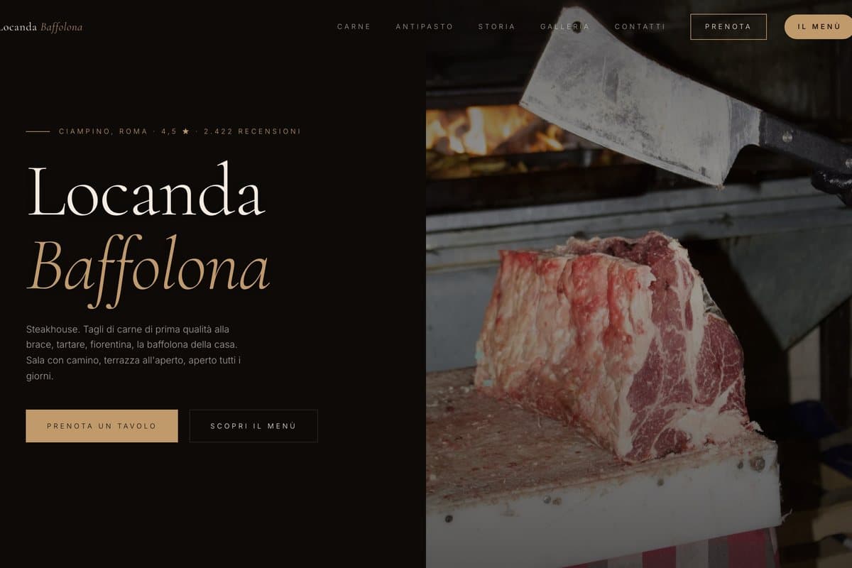 Il sito di Locanda Baffolona