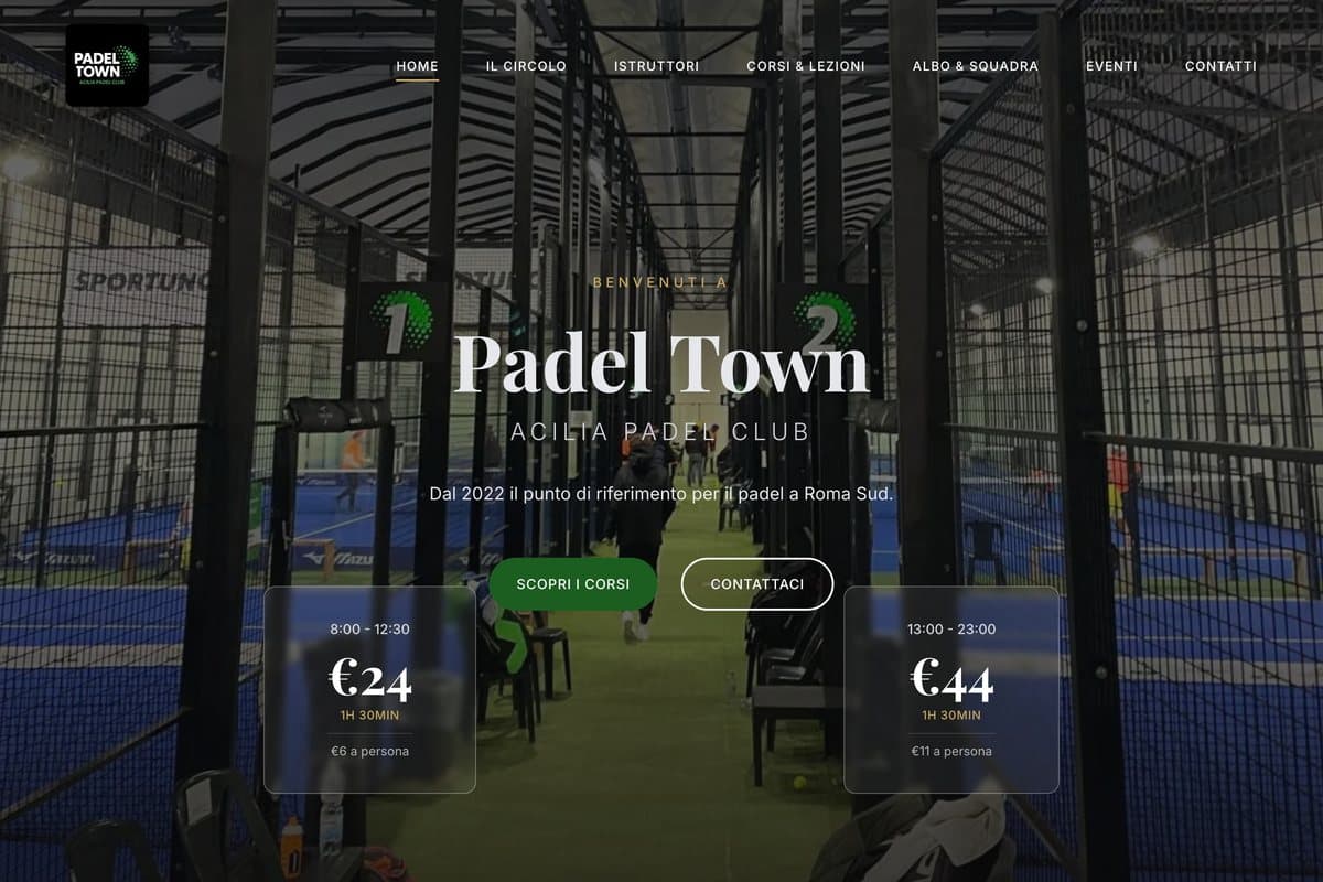Il sito di Padel Town