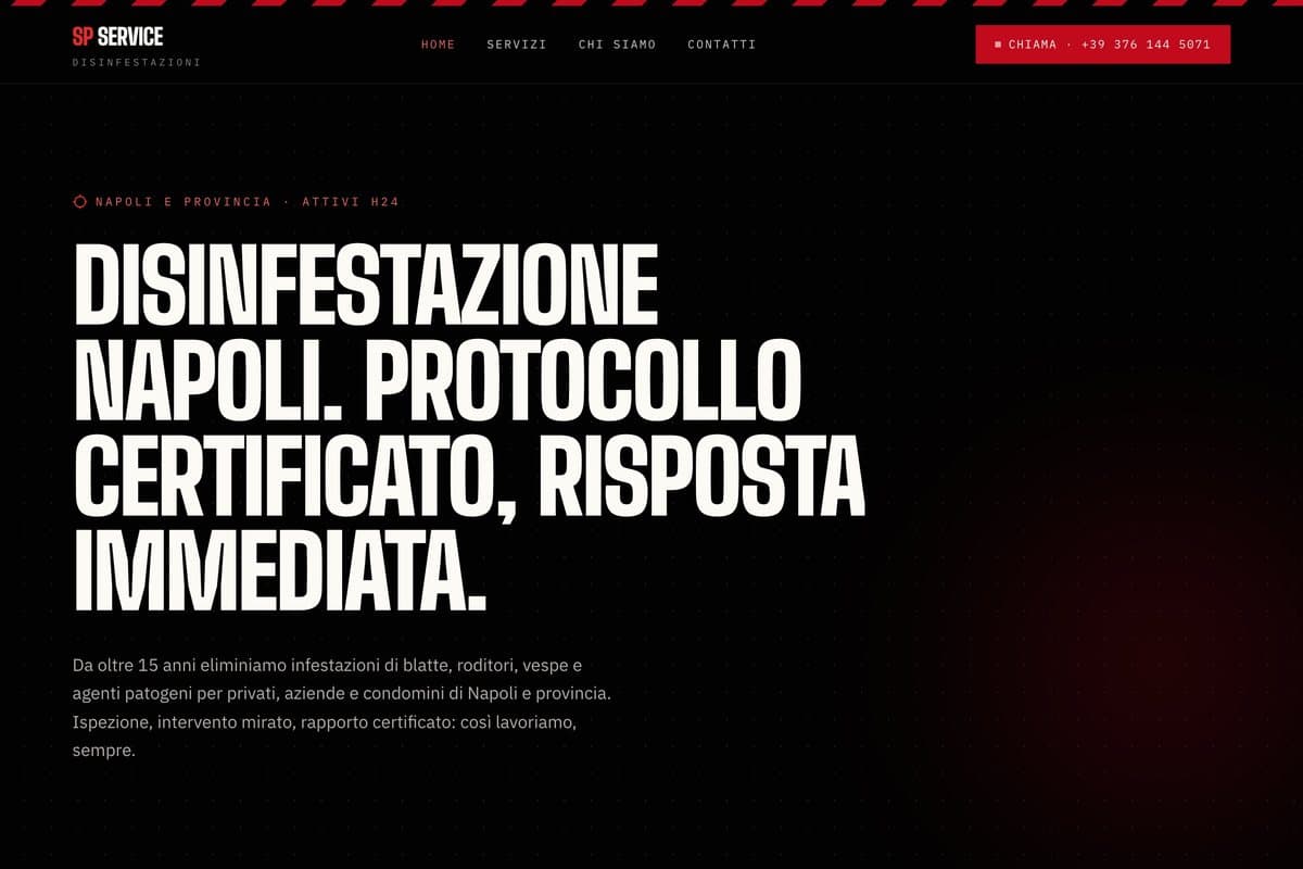 Il sito di SP Disinfestazioni