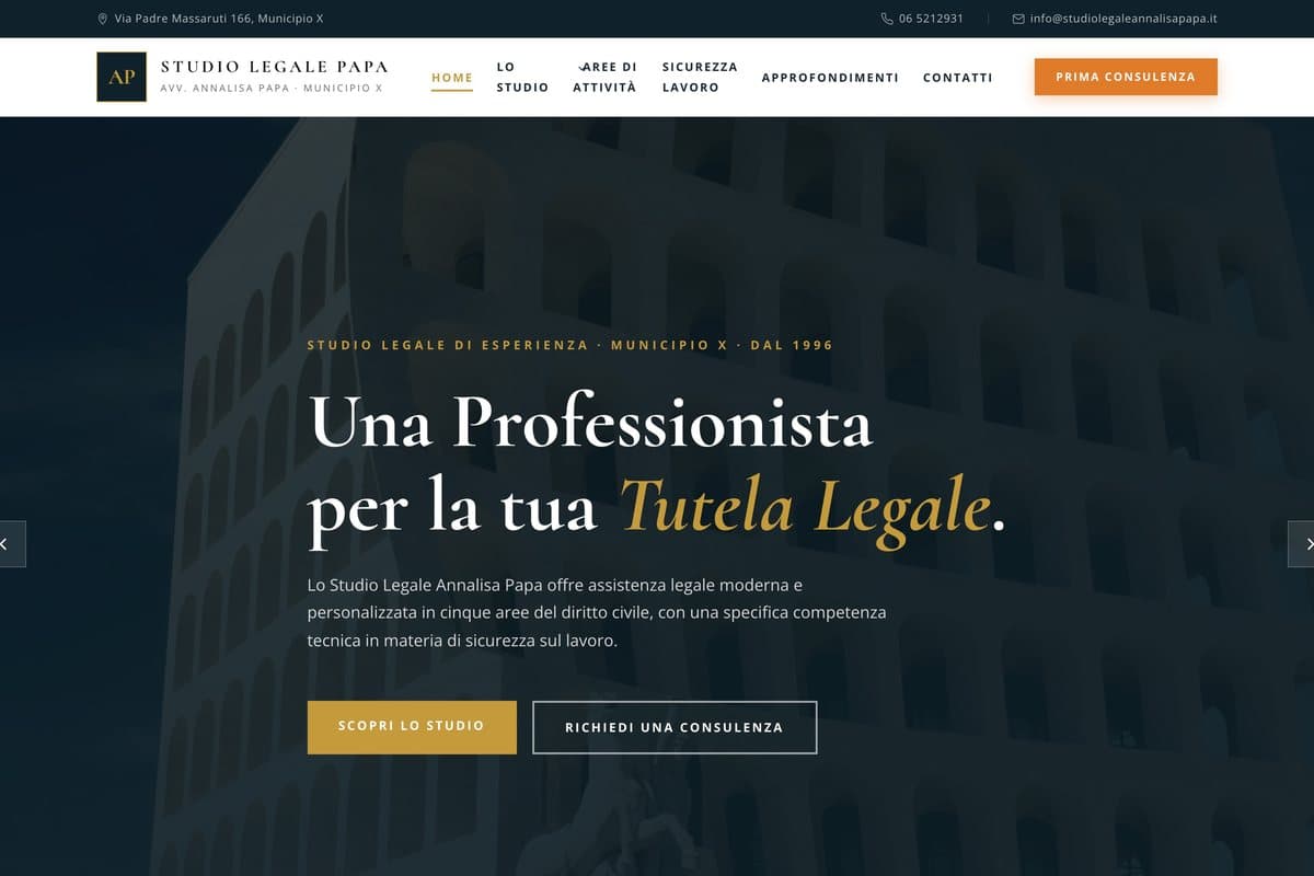 Il sito di Studio Legale Annalisa Papa