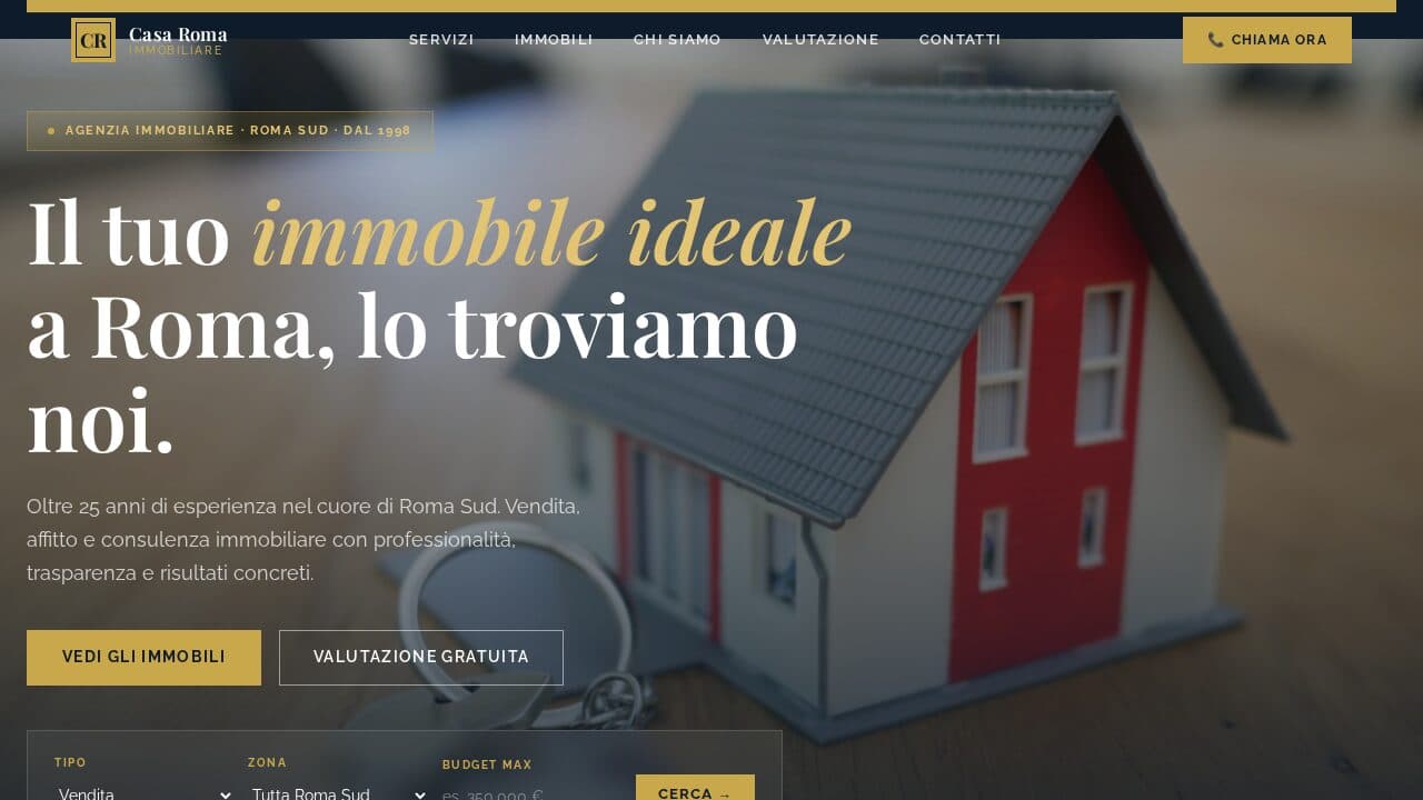 Anteprima del template Webica per Compravendita e affitti: Agenzia Immobiliare