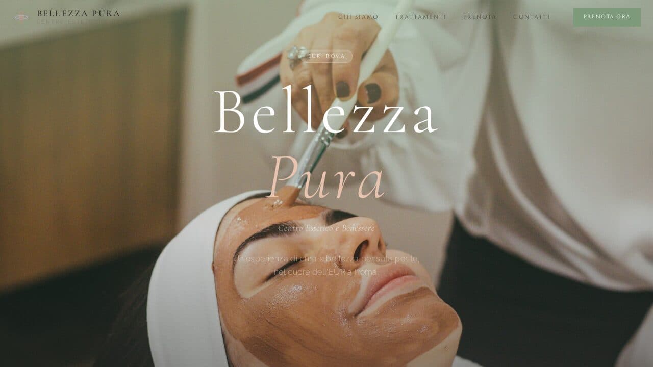 Anteprima del template Webica per Trattamenti viso e corpo: Centro Estetico