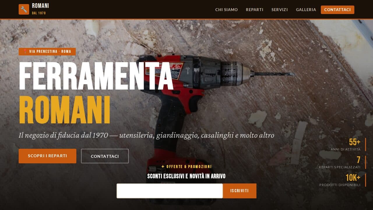 Anteprima del template Webica per Utensileria: Ferramenta