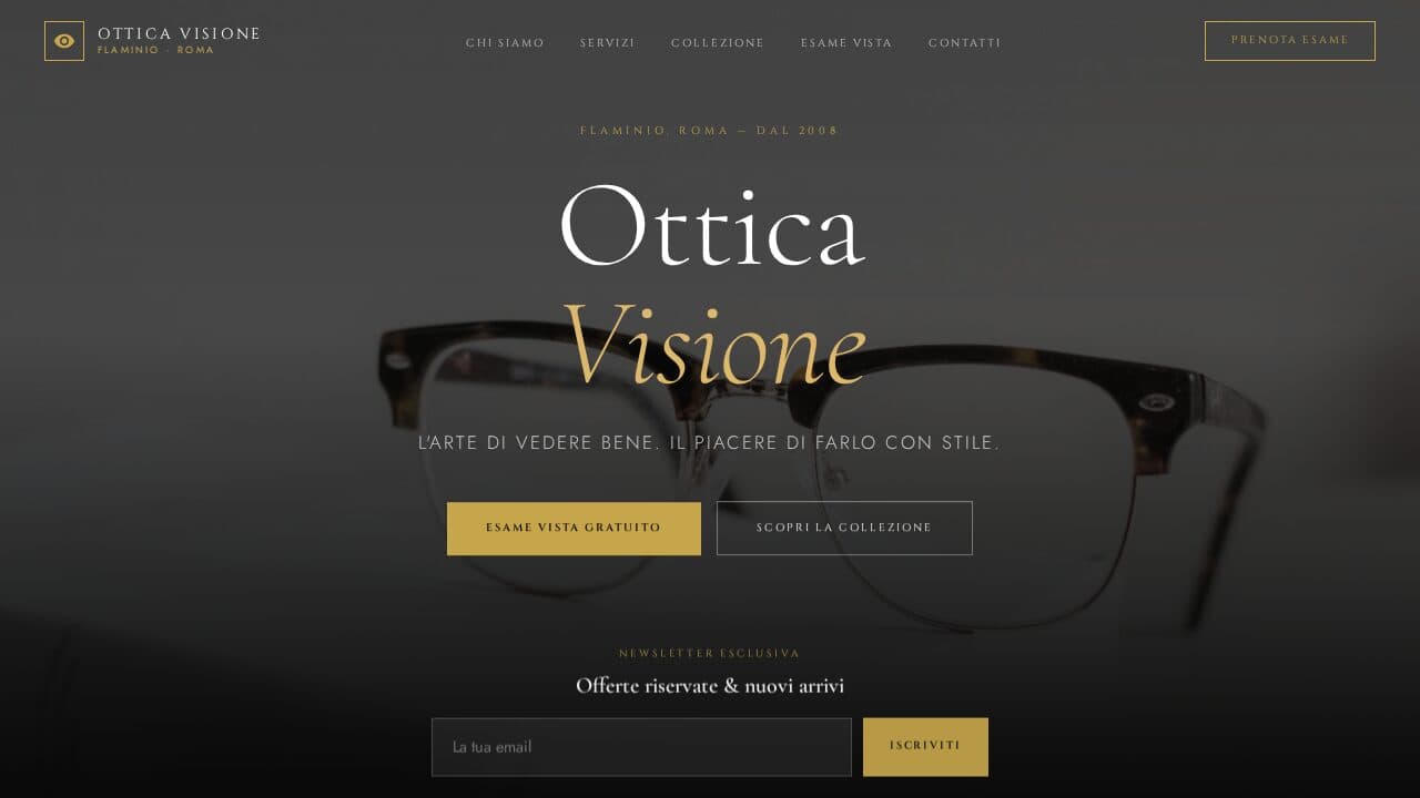 Anteprima del template Webica per Occhiali e lenti: Ottico