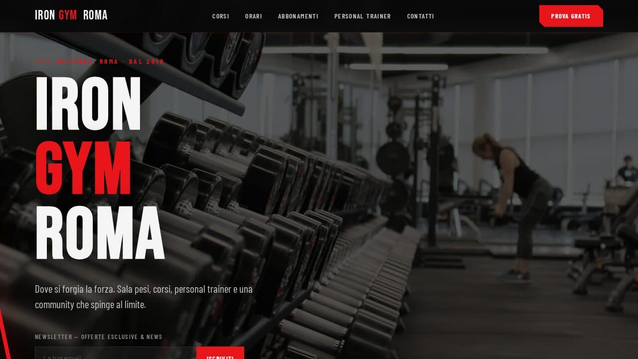 Anteprima template Webica per Formazione & Sport