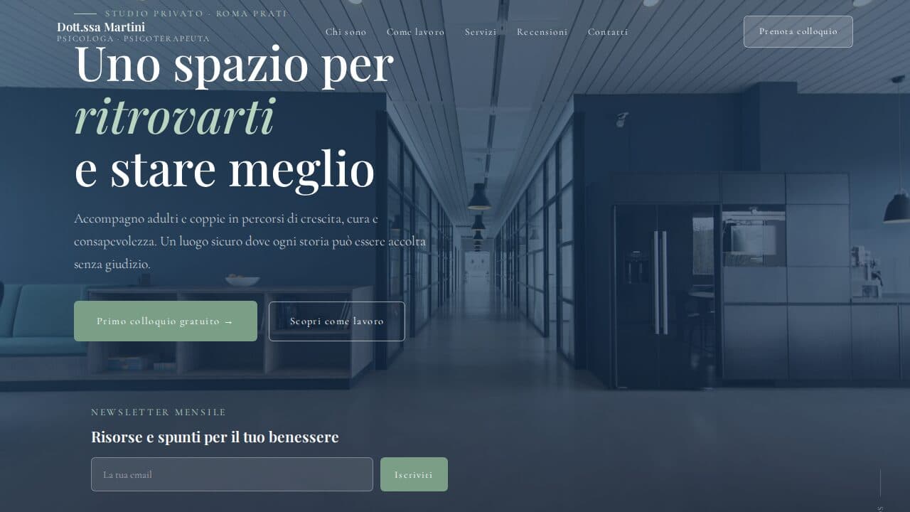 Anteprima del template Webica per Consulenza psicologica: Psicologo
