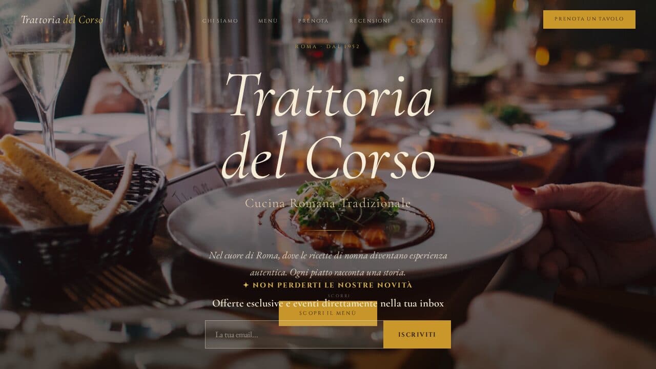 Anteprima template Webica per Ristorazione