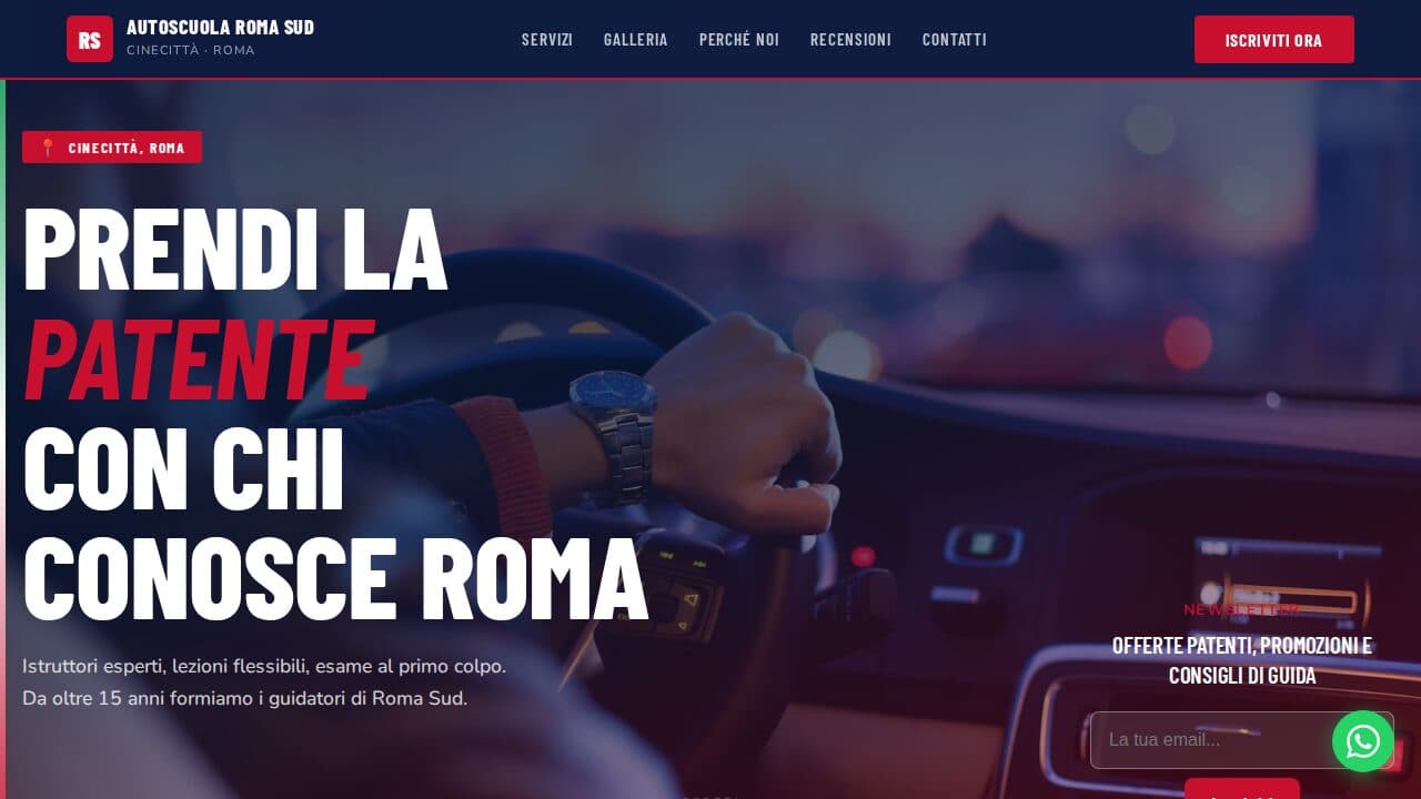 Anteprima del template Webica per Patenti e corsi: Scuola Guida