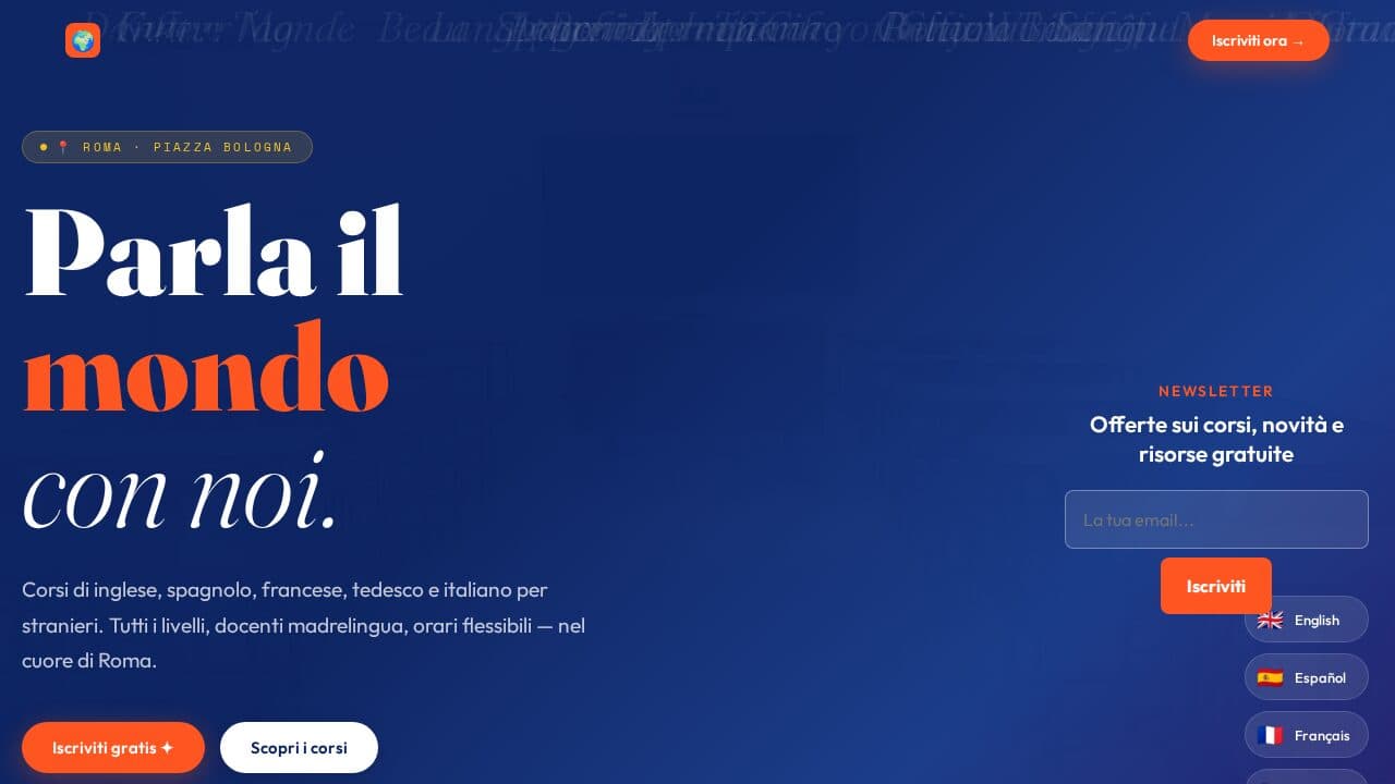 Anteprima del template Webica per Corsi di lingua: Scuola di Lingue