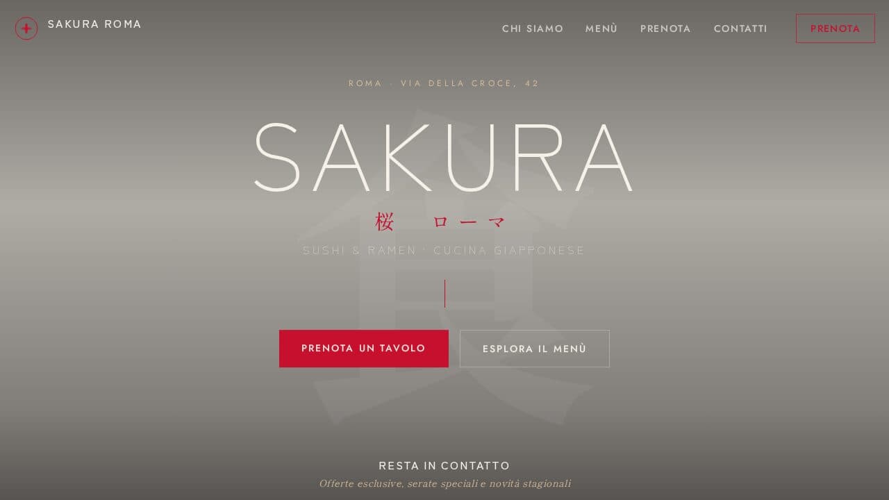 Anteprima del template Webica per Cucina giapponese: Sushi & Etnico