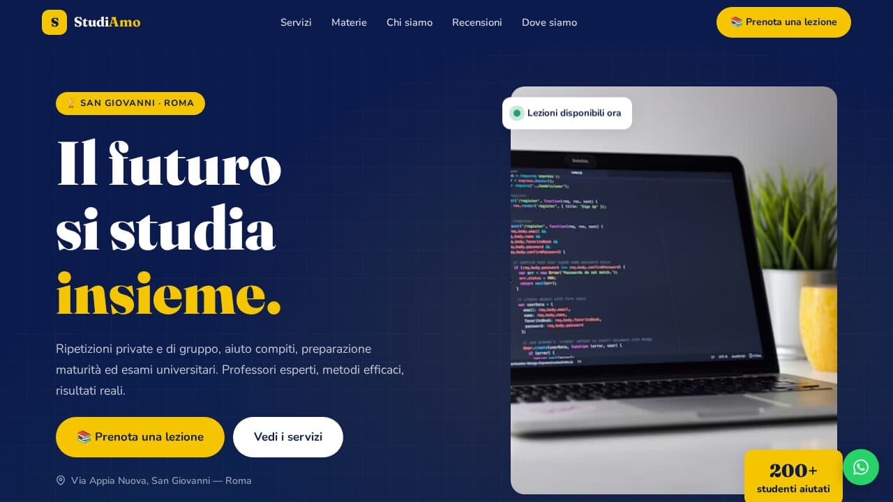 Anteprima del template Webica per Ripetizioni e lezioni: Tutor