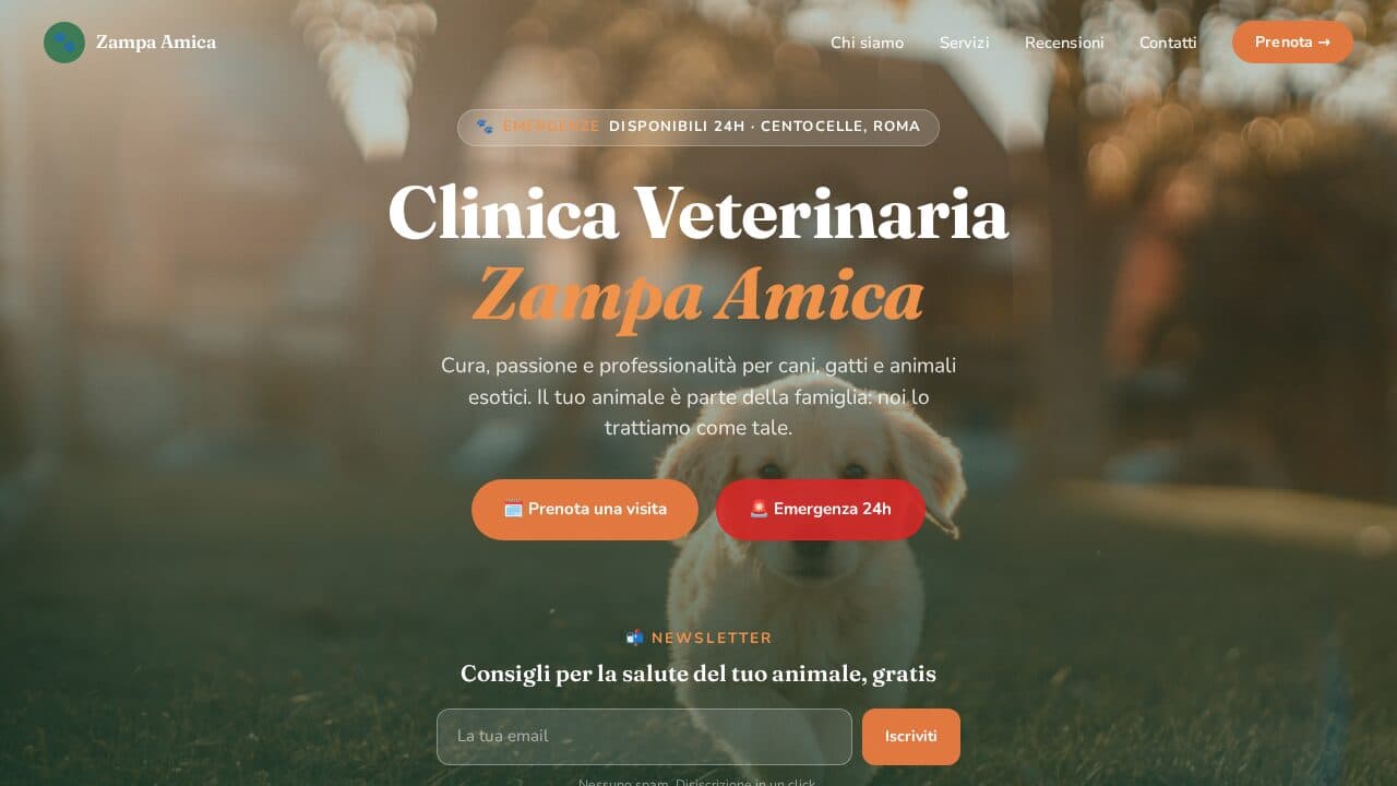 Anteprima del template Webica per Clinica veterinaria: Veterinario