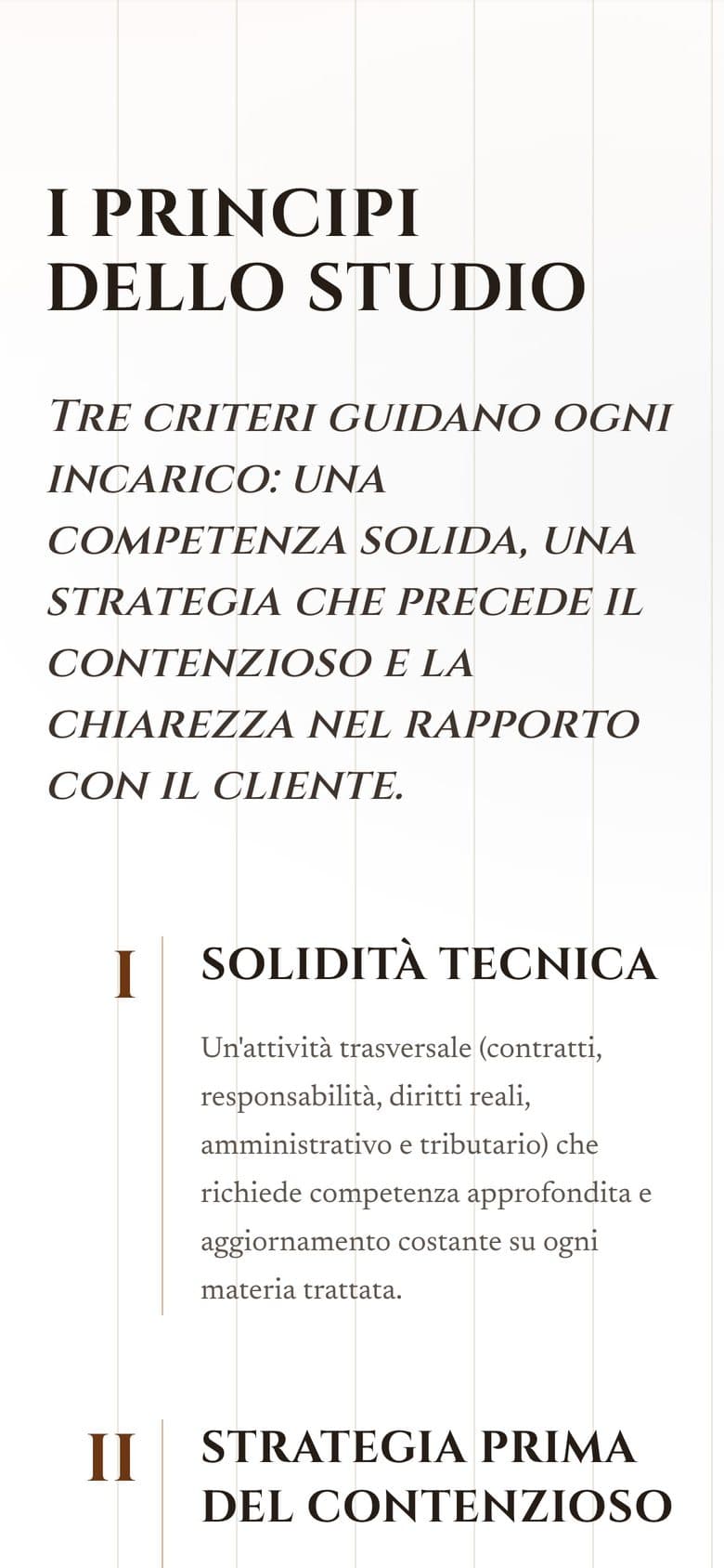 Il sito di Avv. Gianmichele Fadda da telefono, schermata 3 di 3