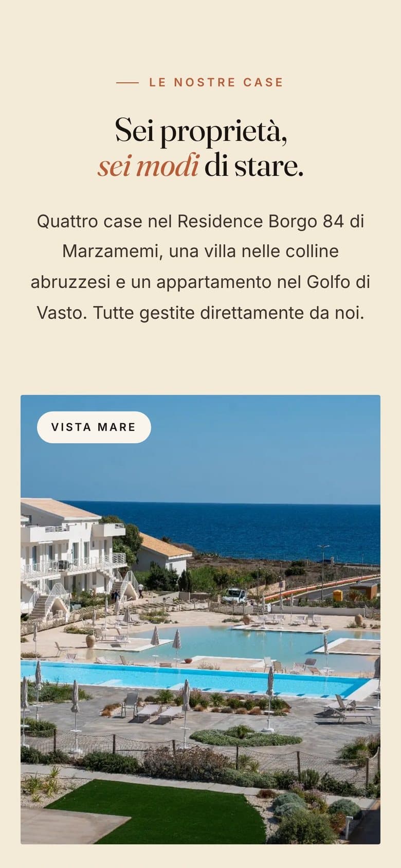 Il sito di Agenzia Pinuccia's Holiday Homes da telefono, schermata 3 di 3
