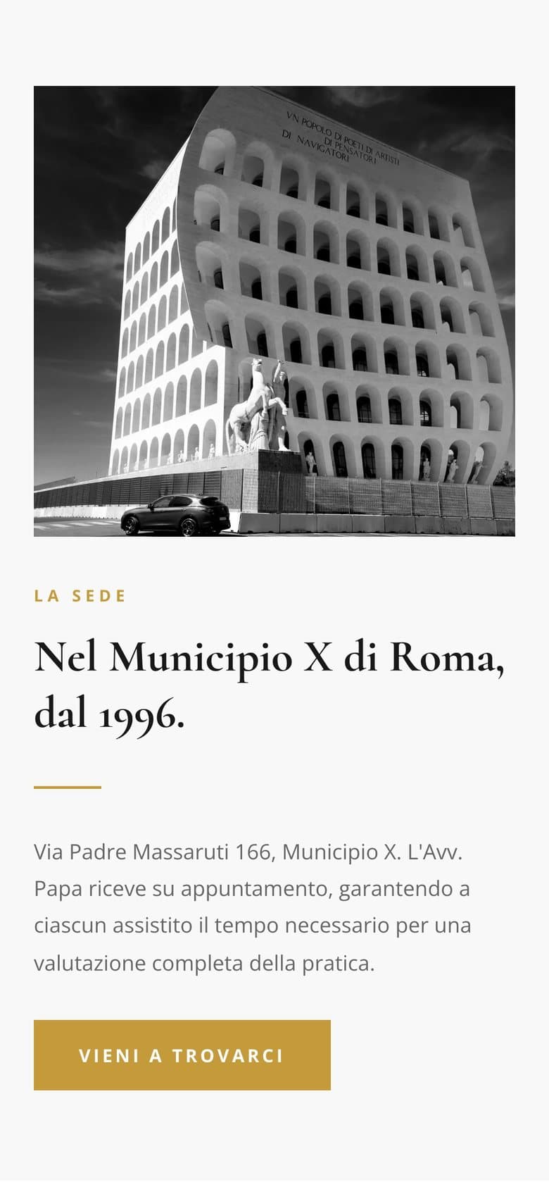 Il sito di Studio Legale Annalisa Papa da telefono, schermata 3 di 3